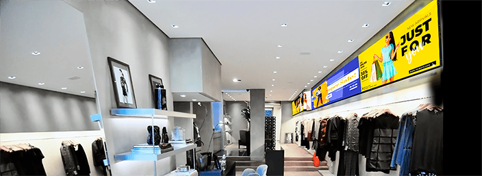 pantalla led de interior tienda de murcia