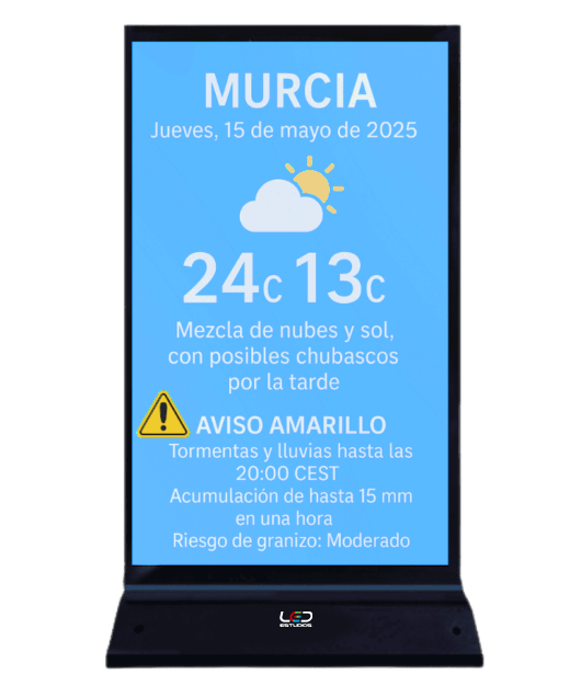 Mupi LED alto brillo doble cara murcia LED Estudios