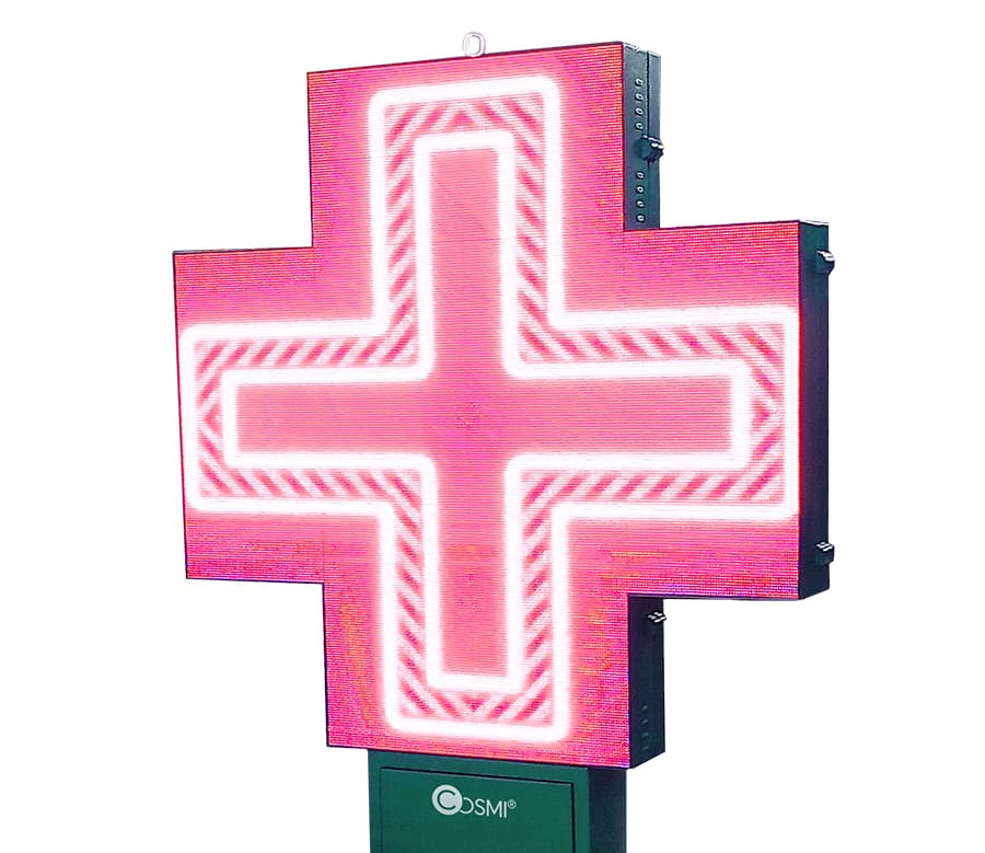 Croce LED Orion P8L per farmacia.