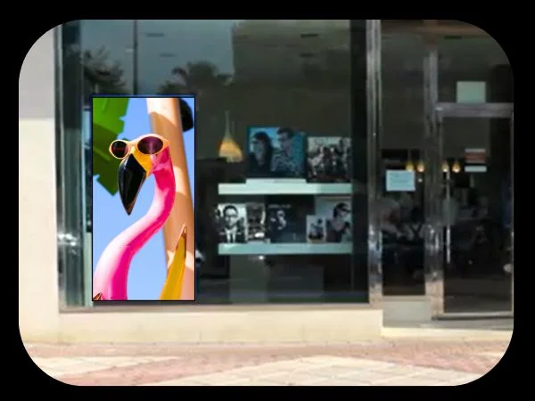 pantalla en optica led estudios murcia instalacion