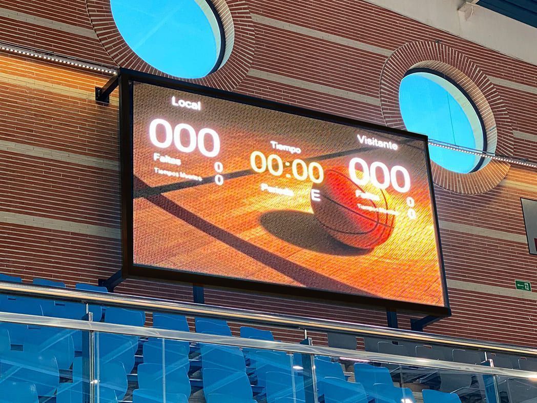 videomarcador full color led polideportivo interior pantalla cosmi